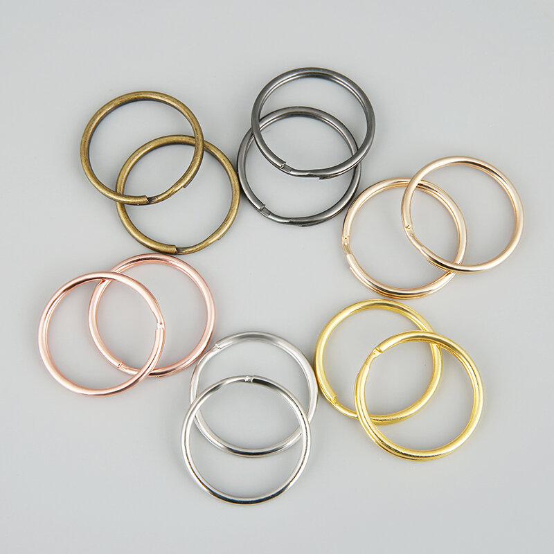 10 pz/lotto portachiavi in metallo portachiavi Split Ring (mai sbiadire) dimensioni 25mm 28mm 30mm portachiavi per borsa portachiavi creazione di gioielli portachiavi
