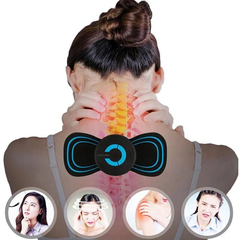 Masajeador eléctrico Mini para cuello, máquina de descompresión de espalda, masajeador Cervical portátil, 6 modos