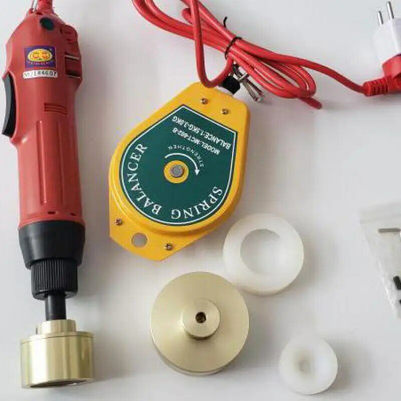 Parafuso capsulador garrafa elétrica tampando máquina mão hold 10-50mm tampa aparafusar manual portátil semi auto rotativa screwer