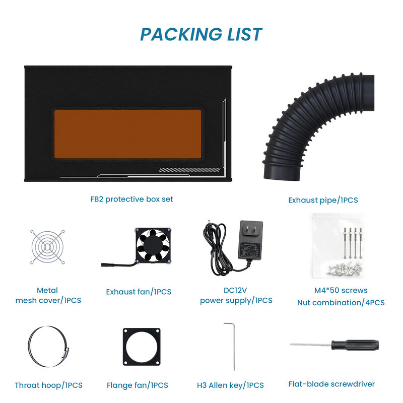 AtomStack FB2 Plus Enclosure Folding Case 117*73*31cm Portable Dust-Proof Cover for 95% CNC Laser Engraving Machine DIY Marking