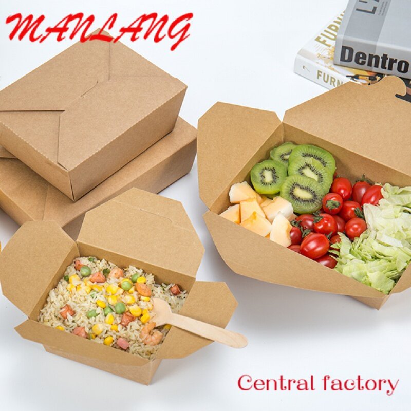 Индивидуальные контейнеры, коробка для куриных Nuggets, одноразовая бумажная коробка для картофеля фри и чипсов, упаковка для фаст-фуда