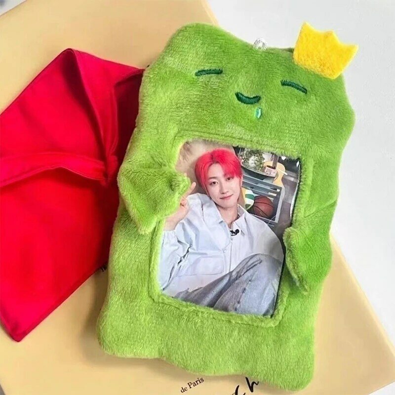 Korean Style Wing Demon Plush Photocard Holder Cute Card Set For Girls Students Love Idol Photo Display Hanging Picture Sleeves