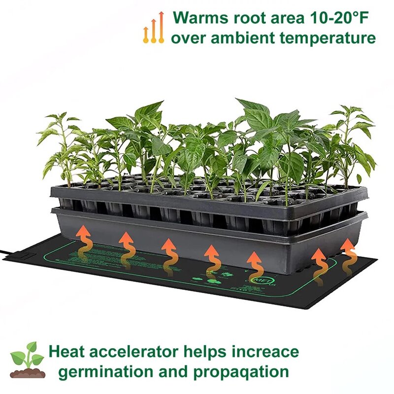 10/25/50CM Seedling Heat Mat Indoor Plants Germination Waterproof Heating Pad Propagation Clone Starter Mat EU/US/UK Plug