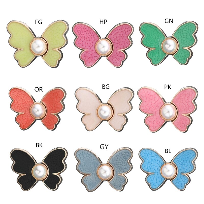 Y1UE Adjustable Jean Button Pins Waist Tightener Butterfly Instant Jean Buttons Tool