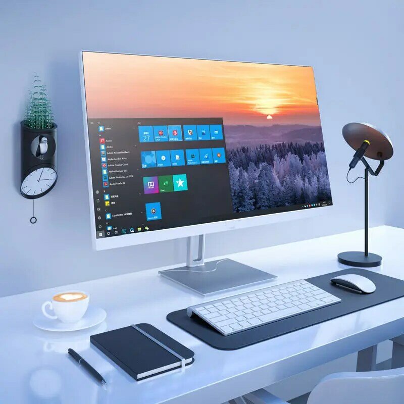 Ordenador de escritorio todo en uno con diseño, Pc táctil AIO, procesador i3, i5, i7, todo en uno, batería UPS