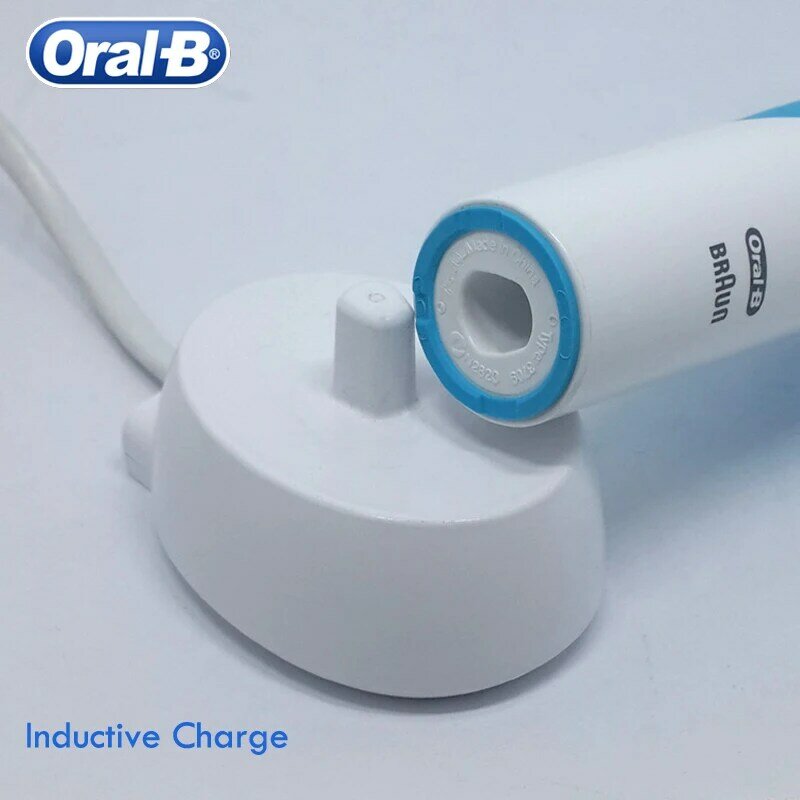 Oral B-cepillo de dientes eléctrico giratorio para adulto, limpieza Oral 3D, Vitality, carga inductiva, cabezal de cepillo de regalo