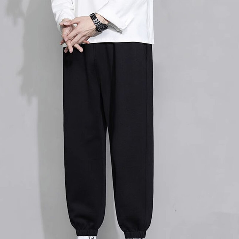 Pantalones de chándal elásticos con cordón para hombre, ropa deportiva transpirable con bolsillo Suelto