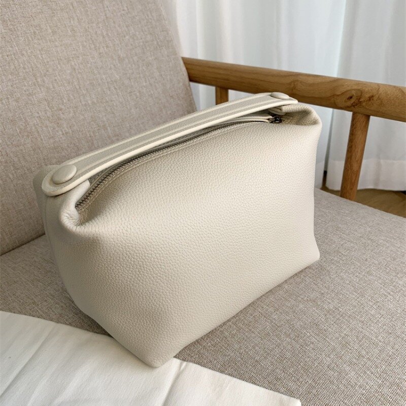 High-end Fashion Simple Genuine Leather Handle Commuting Versatile Mini Handbag Casual Handbag Women