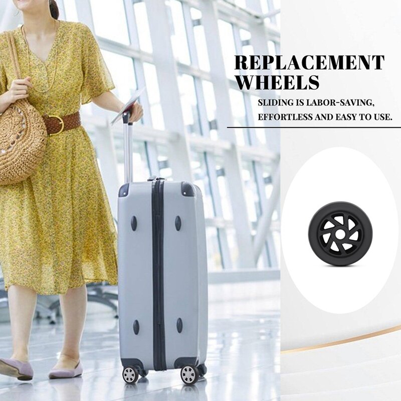 Luggage Wheels Replacement Trolley Case Pulley Wheel Universal Replacement Parts 20-28 Inch Suitcase Wheels For Luggage