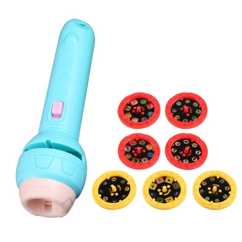 Kids Flashlight Toy with Projection Cognition Teaching Aid for Toddler