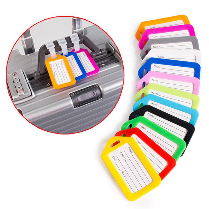 10pcs Luggage Tags Suitcase Label Baggage Portable Label Travel Accessories