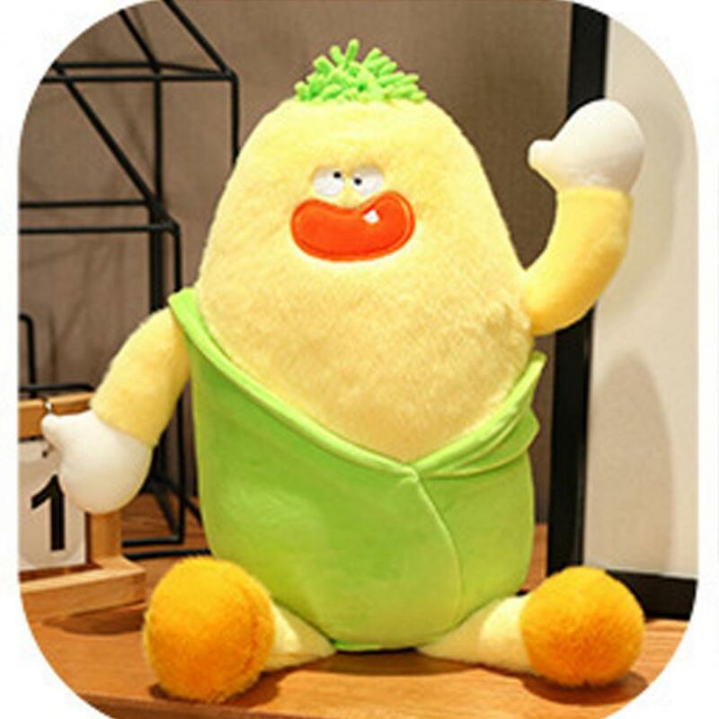 Corn Stuffed Doll Adorable Stuffed Corn Plush with Long Legs Soft Fluffy Vegetable Plushie Doll for Home Decoration Kids Comfort