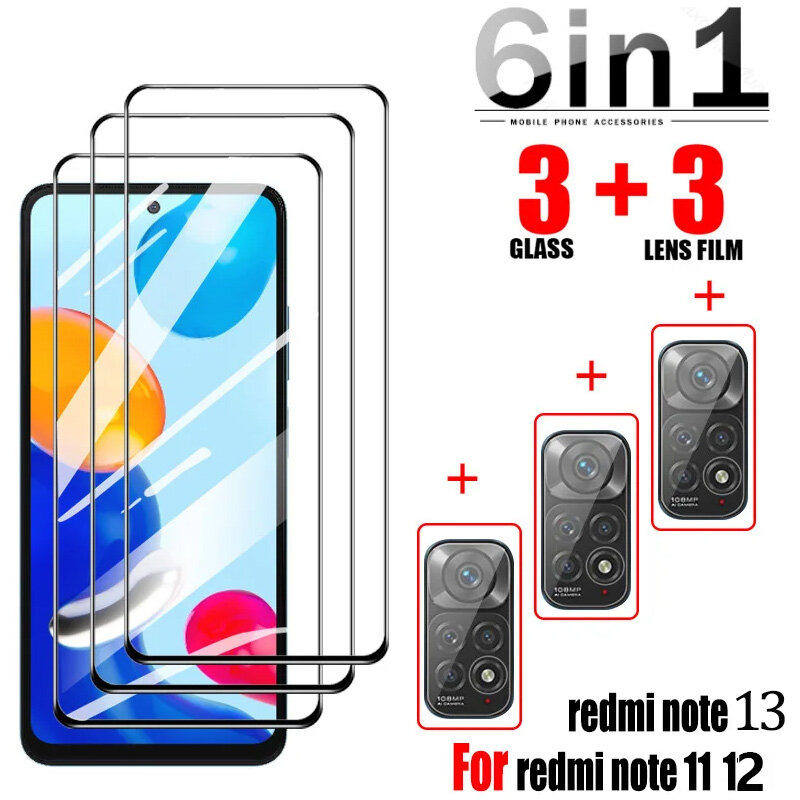 Redmi Note 13 beschermglas Voor Xiaomi Redmi Note 11 Screen Protector redmi note 13 10 12 pro screenprotector Camera Note 11 S 5G Glas Film Voor Redmi Note11 Glass Redmi Note 12 12S