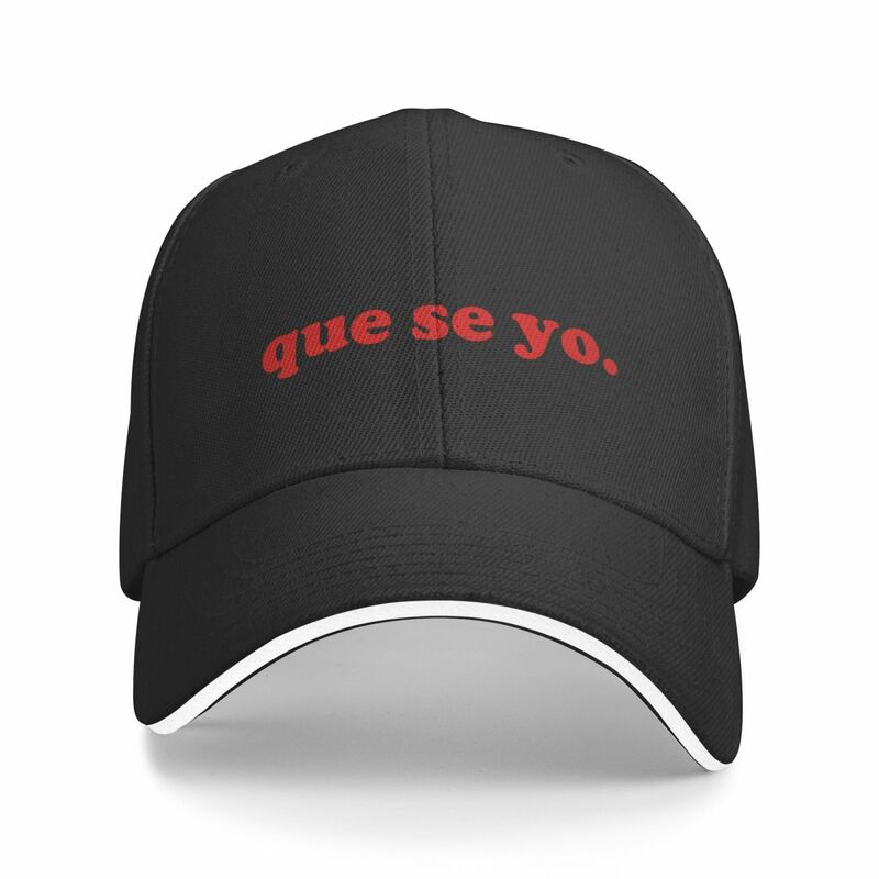 남녀공용 스페인어 인용 야구 모자, 말 모자, 열 바이저, "que se yo"