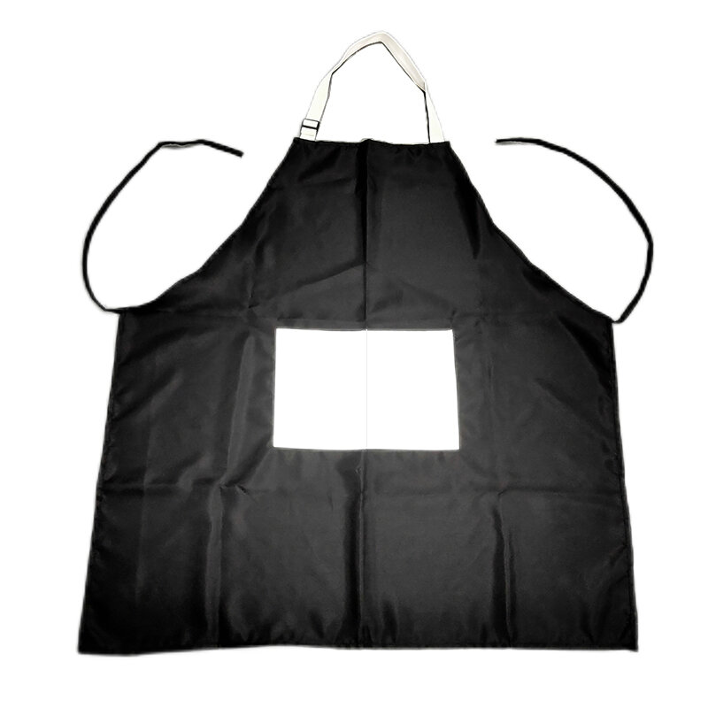 Delantales de sublimación para adultos, 2 piezas, en blanco, color negro, con 2 bolsillos, Envío Gratis