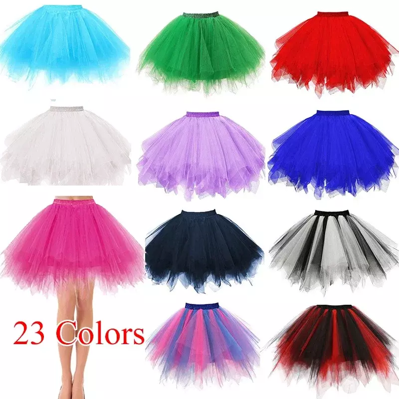 Mini vestido colorido de tule feminino, baile de natal, performance de palco, balé, saia fofa, cor doce, sexy
