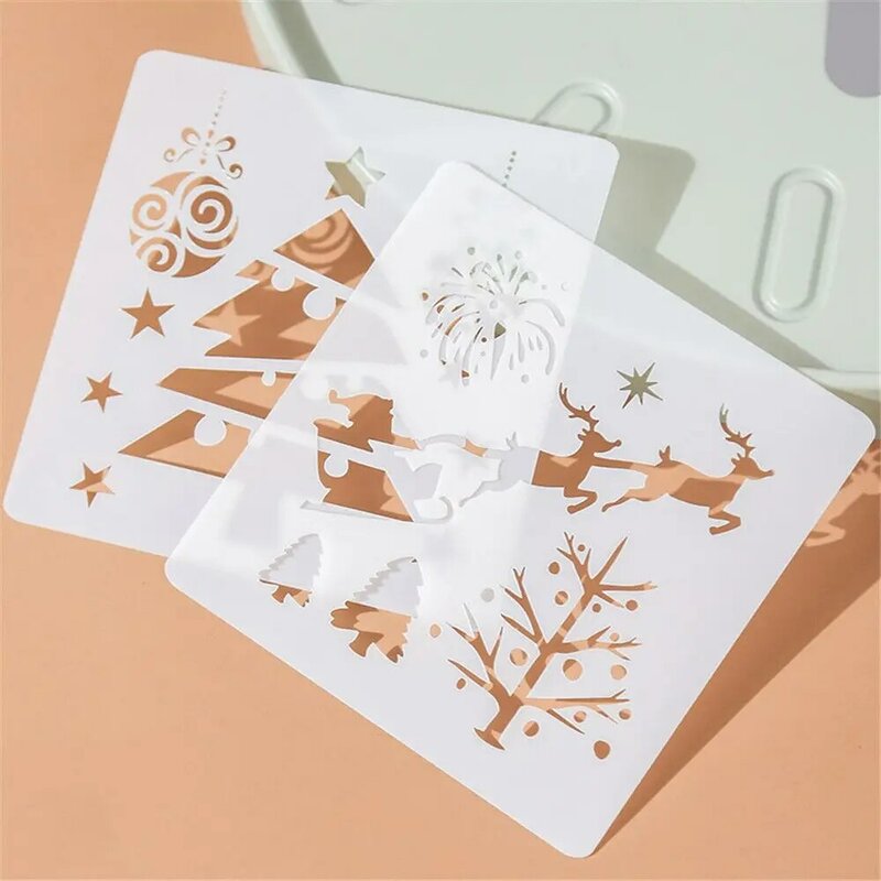 New DIY Craft Stamp Album Decorative Scrapbooking Layering Stencils Merry Christmas PaintingTemplate