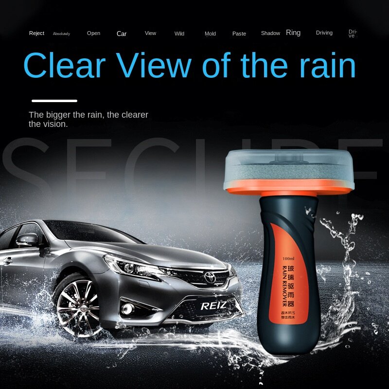 Pára-brisas repelente de chuva para vidro do carro, Anti Rain Coating Agent, Vidro de janela de automóvel, Limpador hidrofóbico, Tratamento anti-chuva