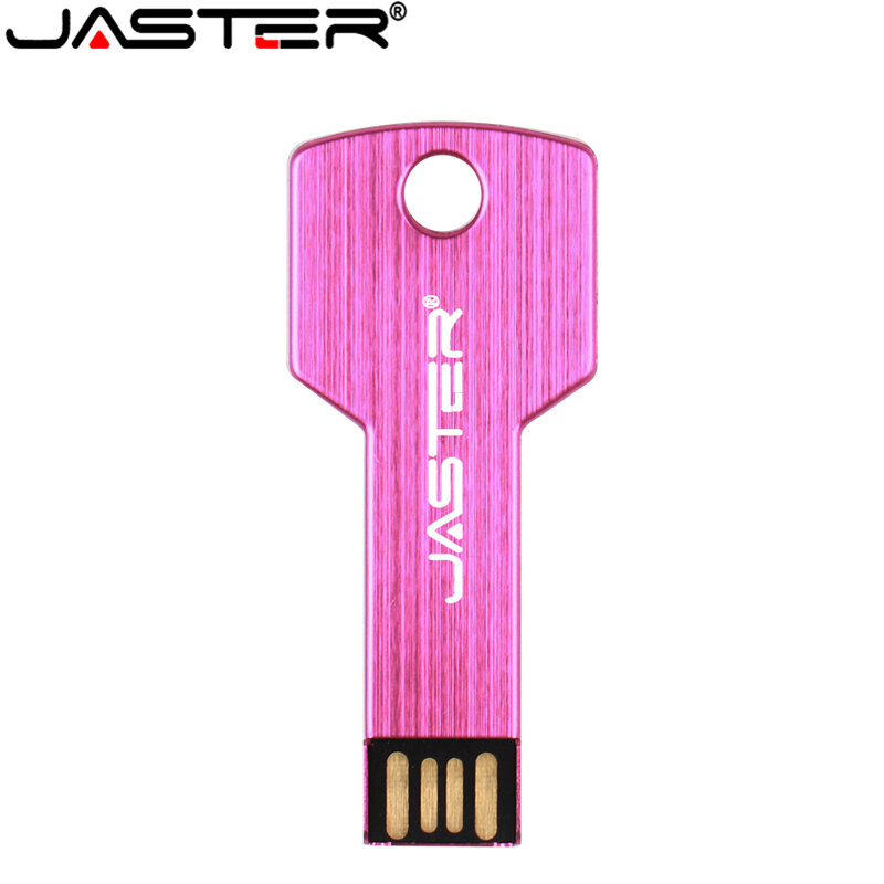 JASTER Cute Metal Key USB Flash Drive 64GB  Pen Drives 32GB Memory Stick 16GB Volume Sales U Disk Pendrive 8GB 4GB