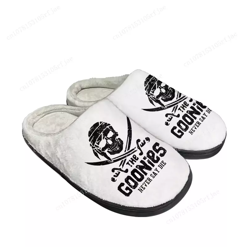 Goonies Never Say Die Skull Rock Home Cotton Custom Slippers Mens Womens Sandals Plush Bedroom Keep Warm Shoe Thermal Slipper