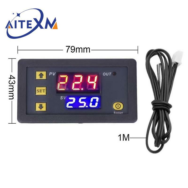 W3230 التحقيق خط 20A التحكم في درجة الحرارة الرقمية LED عرض ترموستات مع الحرارة/التبريد أداة التحكم 12 فولت 24 فولت AC110-220V