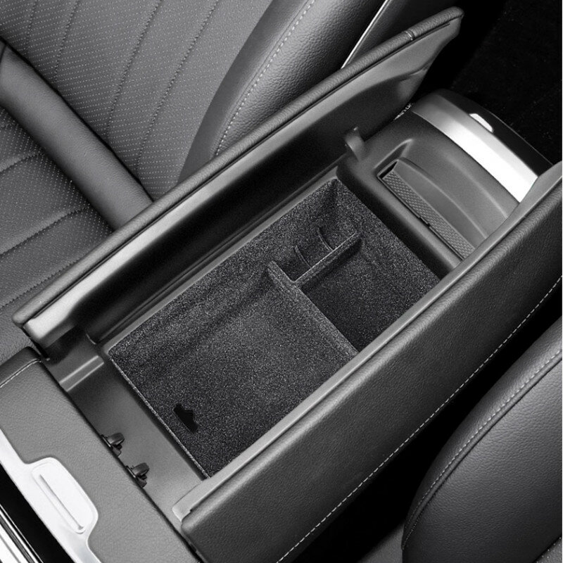 صندوق تخزين بمسند للذراع في مركز السيارة ، منظم للتعليق والرسم لإصدار سيارات الدفع الرباعي EQE من Mercedes-Benz ، مادة يتدفقون