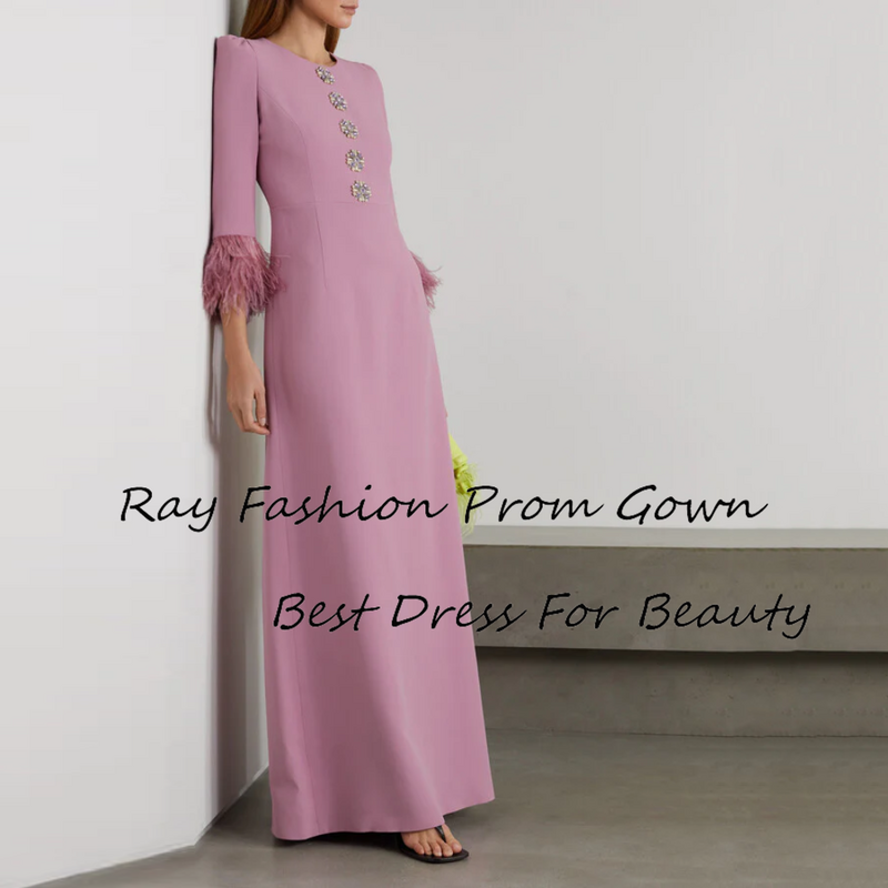 Robe fourreau élégante pour femme, col rond, manches longues, longueur au sol, robe de Rhélégante, fête formelle