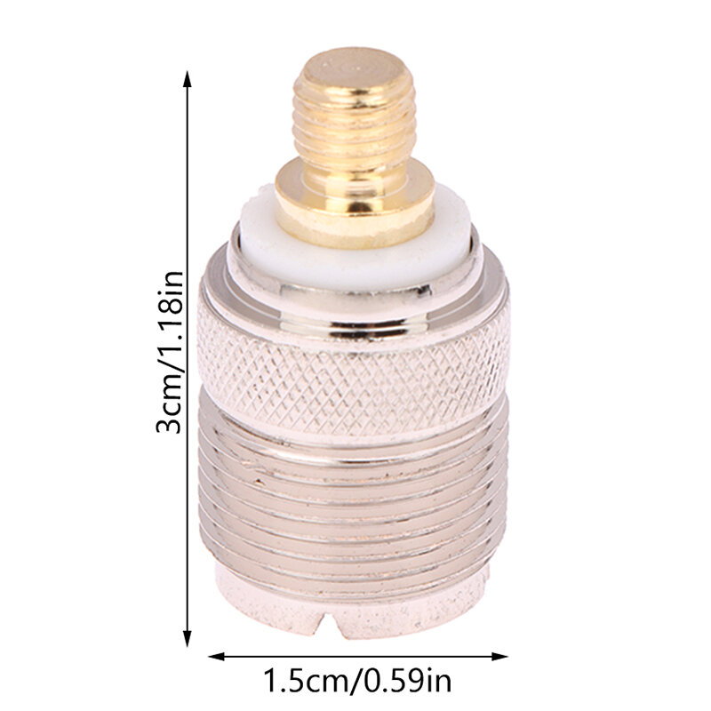 For UHF SO239 Female To Flat M6 Connector Car Antenna RF Coaxial Connector Adapter For GP328 GP88 Handheld Walkie Talkie