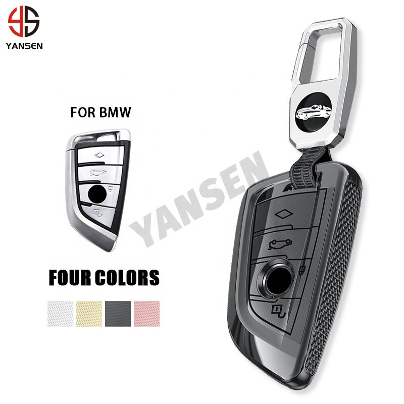 Chave Caso Capa Anel Chaveiro para BMW, Smart Key Holder Acessórios, Novo, X3, X5, E60, E90, G30, 2024