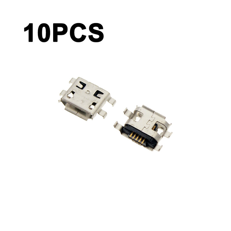 Conector Micro USB tipo B hembra para teléfono móvil, Conector Micro USB de 5 pines, toma de carga, 10 Uds.