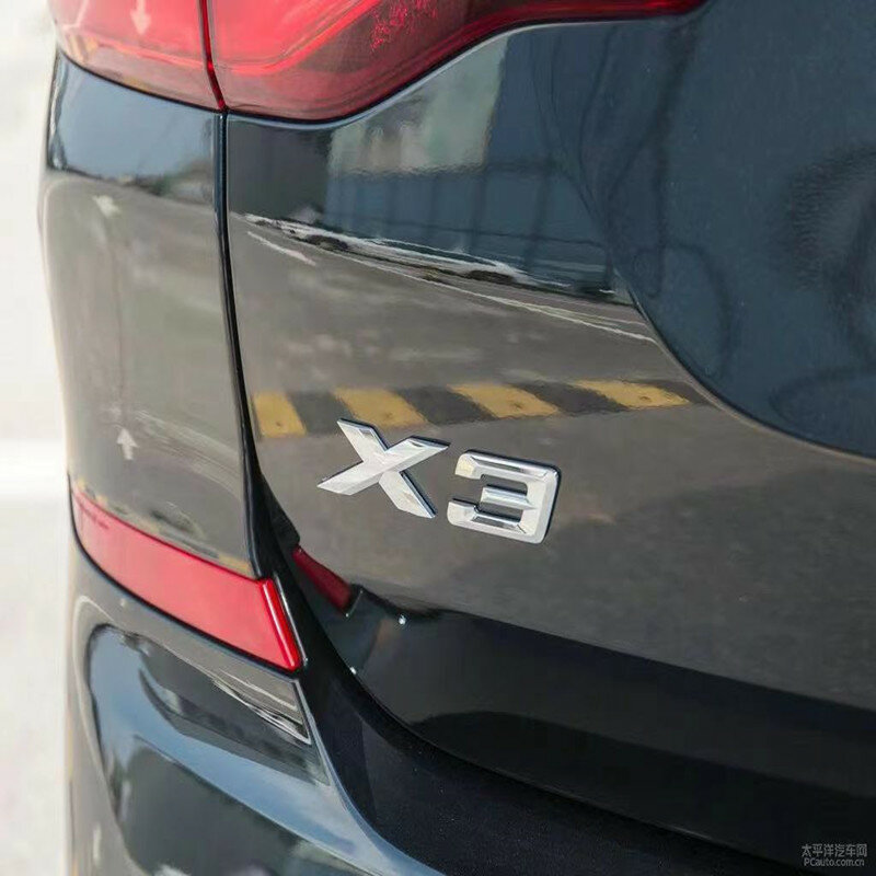 BMW X용 ABS 3D 크롬 문자 자동차 부츠 문짝 레터링 배지, 자동차 레터링 스티커 액세서리, 1x3x5x6GT