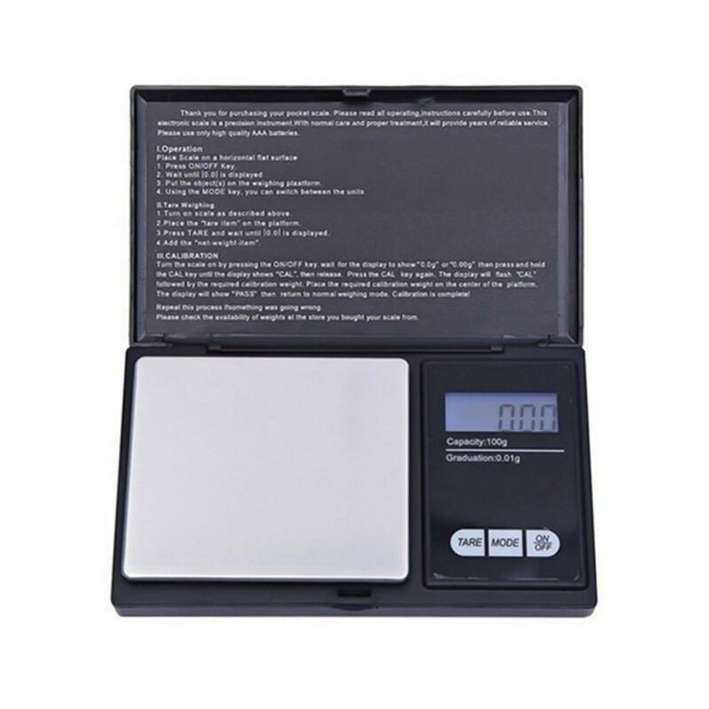 Báscula electrónica de bolsillo para joyería, minibáscula Digital de precisión de 100g/0,01g/500g, 0,1g