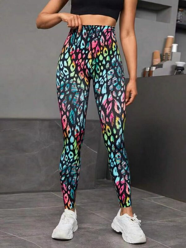 Pantalones de Yoga con estampado 3D sin costuras para mujer, mallas deportivas de entrenamiento Push Up, mallas de cintura alta, ropa de Fitness