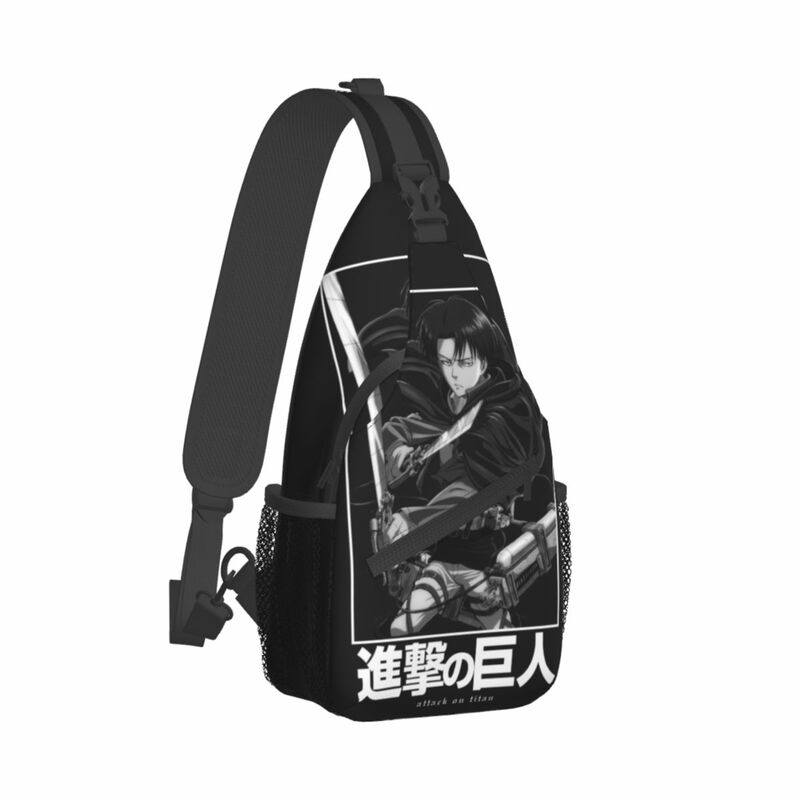 Attack on Titan Small Shoulder Sling Bags, Mochila Crossbody Chest Sling, Mochilas para caminhadas e viagens, Shingeki No Kyojin Pattern Pack