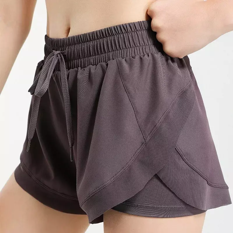 Ademende, Sneldrogende Shorts Voor Dames In De Zomer, Blootstellingsbestendige Driepunts-Yogashorts Elastische Heuplifbroek