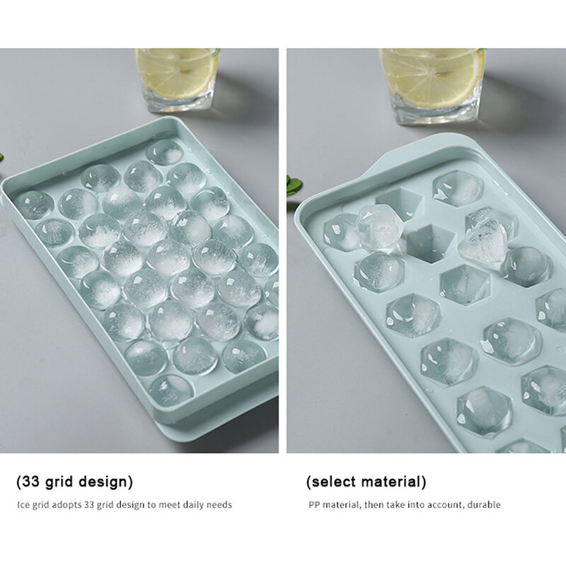 Cube à glace rond 3D avec couvercle, 1 pièce, moule à glace style sphères diamantées en plastique, bricolage, outils de cuisine