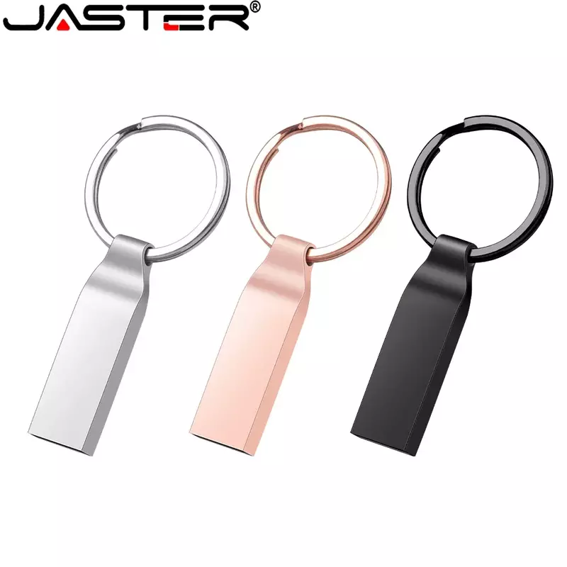 JASTER 슈퍼 미니 USB 2.0 플래시 드라이브, 64GB 금속 메모리 스틱, 무료 키 링 포함, 32GB, 창의적인 선물, 방수 16GB 펜 드라이브