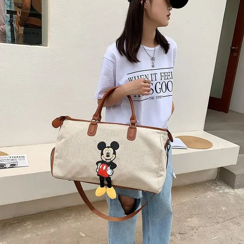 Borsa da viaggio per donna nuova Disney Mickey borsa da viaggio per bagagli di grande capacità borsa da imbarco borsa da Fitness portatile di marca di lusso