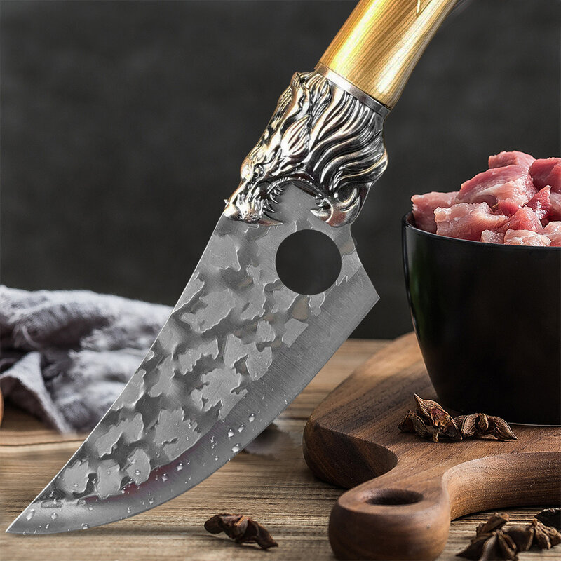 스테인레스 스틸 주방 칼, 고기 식칼, 주방 요리 도구, 사냥 칼, 6 인치 단조 뼈 칼