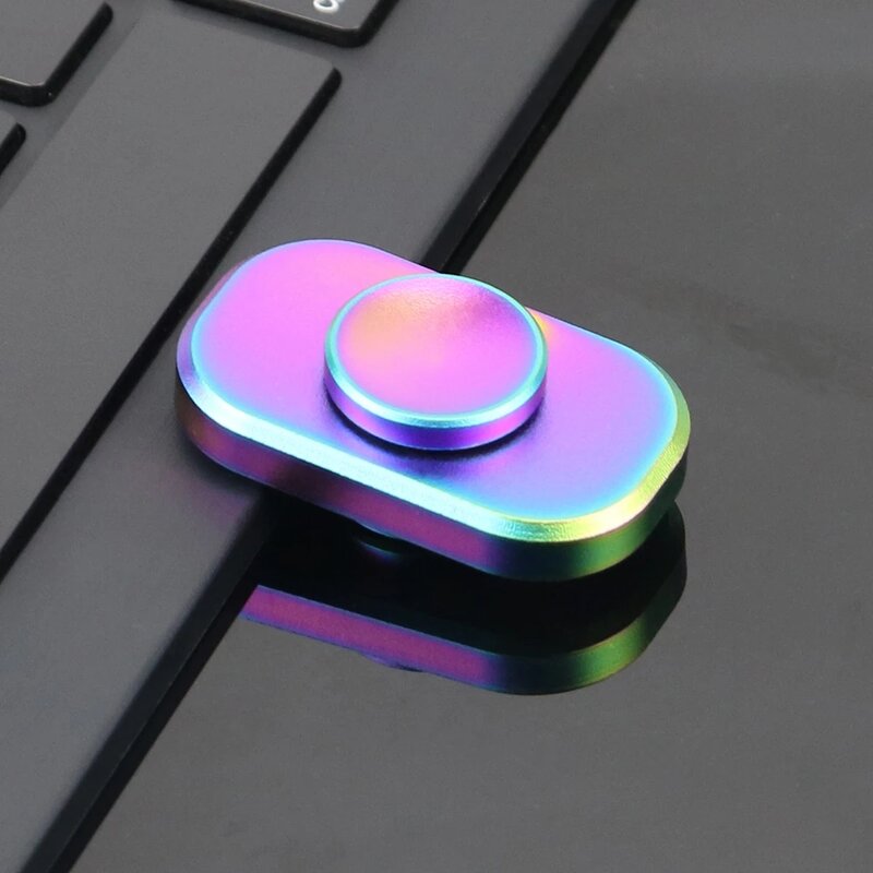 Metal Small Square Fidget Spinner Mini Elf Pure Copper Fingertip Gyro Decompression Stress Relief Autism Toy Adult Child Gift