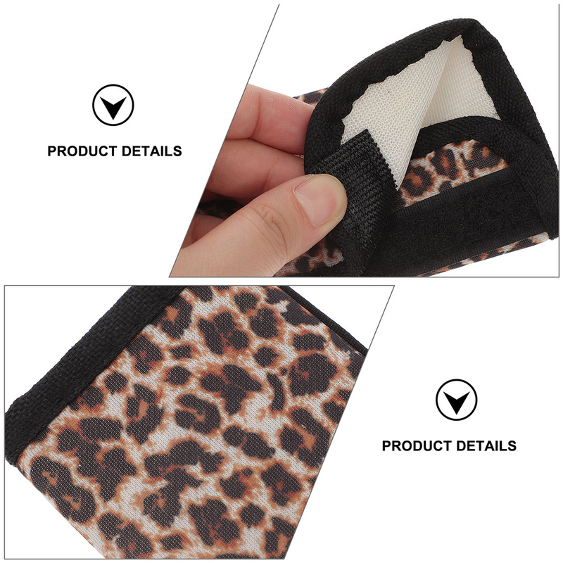 Almohadillas para cinturón de seguridad de leopardo, accesorios para coche, 2 piezas
