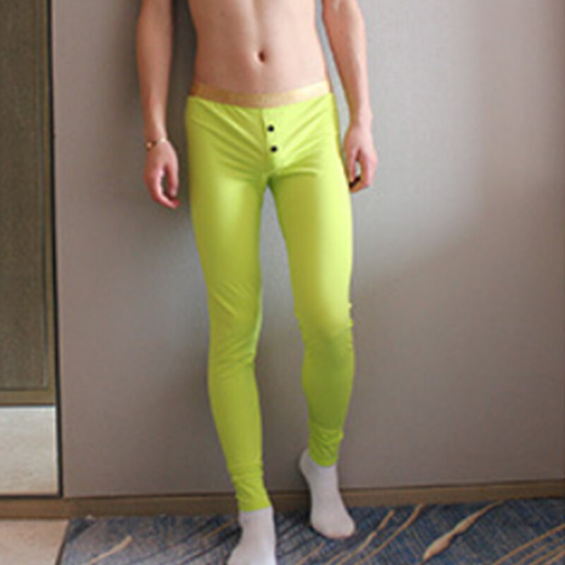 Calças esportivas masculinas de spandex, leggings de ginástica de cintura baixa, calças de corrida cinza escuro e verde, em qualquer ocPaixão, outono