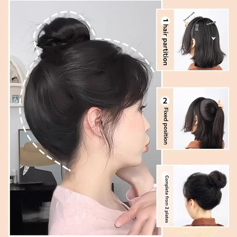 Fake Ponytail Puff Pad para mulheres, extensão do coque de cabelo, cabeça superior, acessórios de elevação, ferramenta chiffon, ideal para fazer coque alto