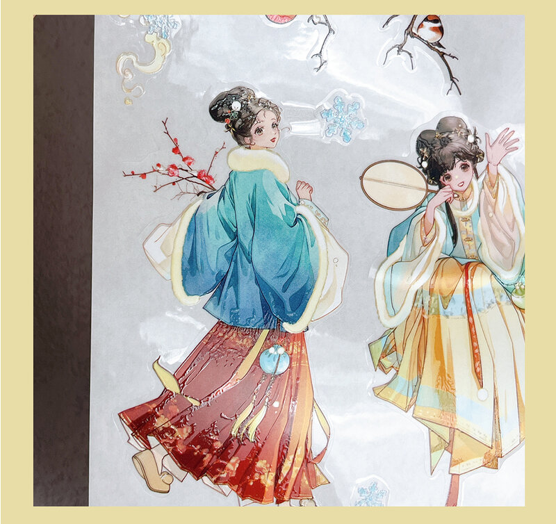 Menina antiga chinesa bonito Kawaii Washi PET Tape, V1