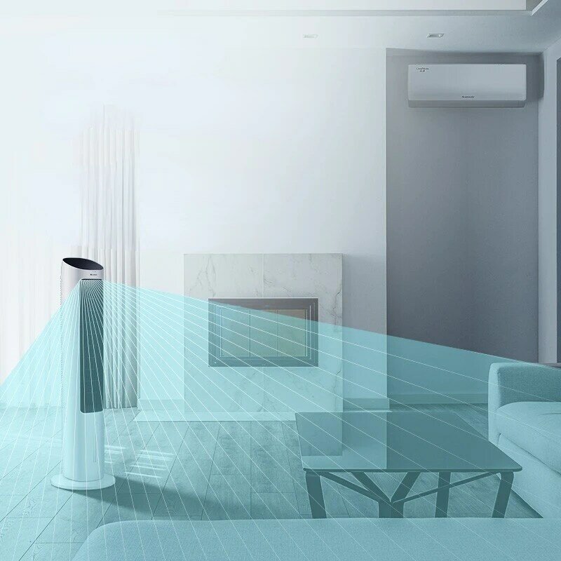 GREE-ventilador de refrigeración por aire para sala de estar, torre de dormitorio, gran angular, cabezal agitador, Control remoto