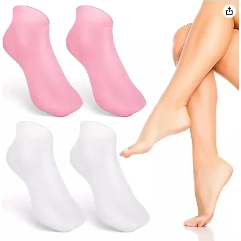 1 пара, силиконовые увлажняющие носки для удаления огрубевшей кожи