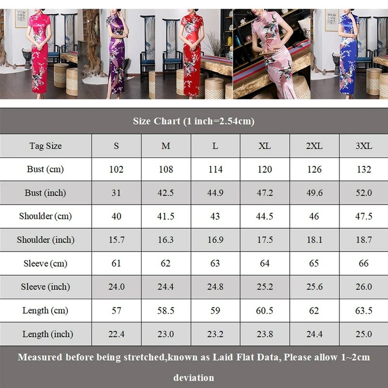 Casual Shopping Spring Satin Dress Chinese Cheongsam Print Flower Solid Color 1pcs No Elasticity Polyester Women