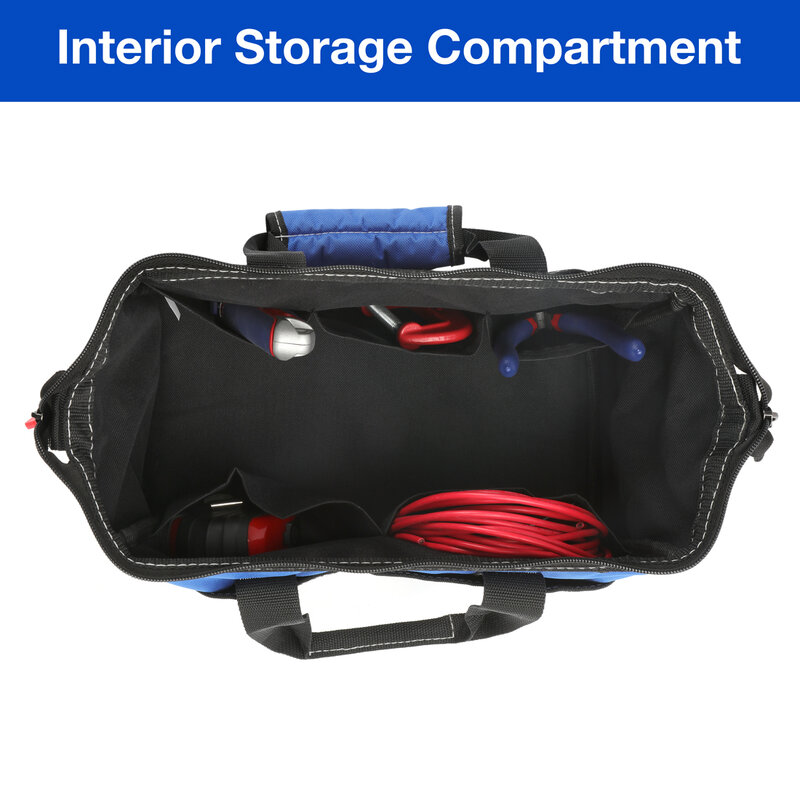 WORKPRO 13 بوصة أداة حقيبة منظم مع واسعة الفم مقاوم للماء متعددة الاستخدام أداة حمل حقيبة للبناء النجارة كهربائي