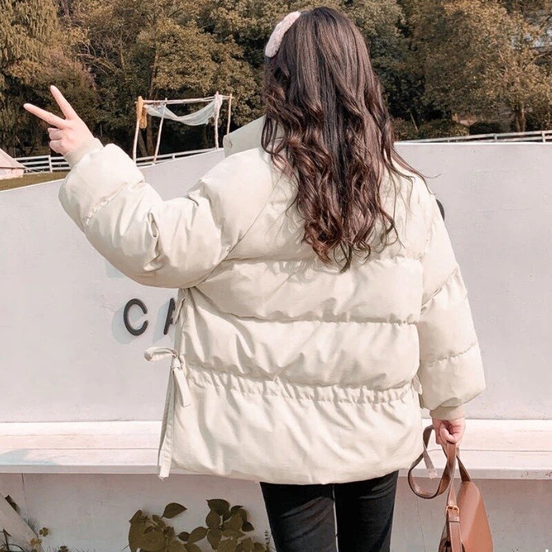 Short Style Parkas Women Winter Coat Warm Loose Fashion Ulzzang Casual Students Thick Pockets Simple Streetwear Aesthetic Temper