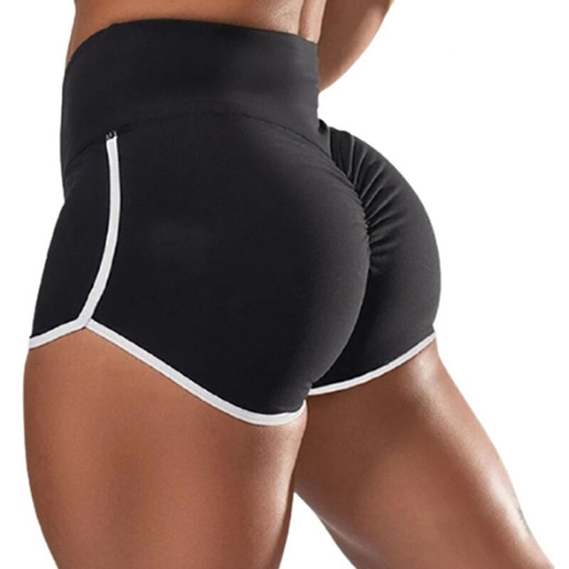 Pantalones cortos deportivos de talla grande para mujer, Shorts elásticos de cintura alta, ajustados e informales, a la moda, para correr y Yoga, verano, XS-5XL